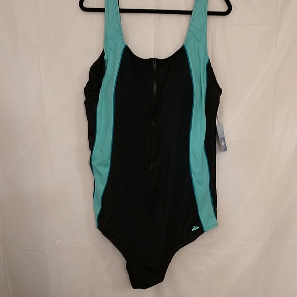Swimsuits For All Other - **New Aquabelle Aqua and  Black Swimsuit